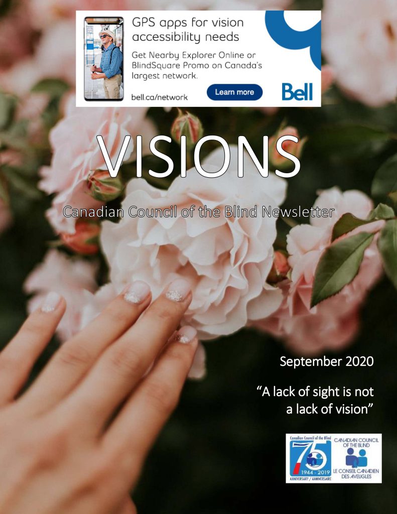 Cover of the Visions September newsletter.